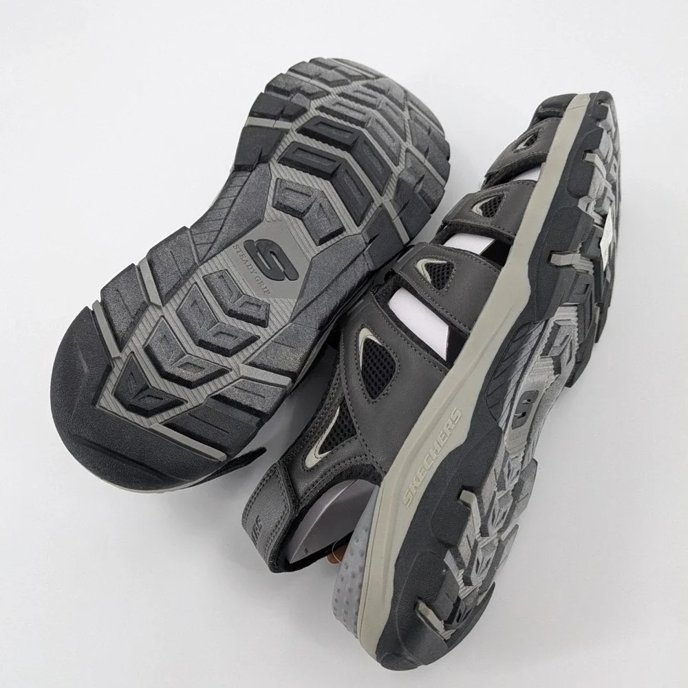Skechers Relaxed Fit Tresmen‎ Outseen Fisherman Style Sandals Men's Size 13 Gray